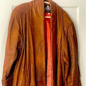 Kunoichi designer vintage leather coat
